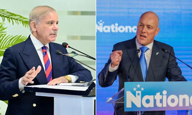 Shehbaz, Luxon Discuss Middle East Peace