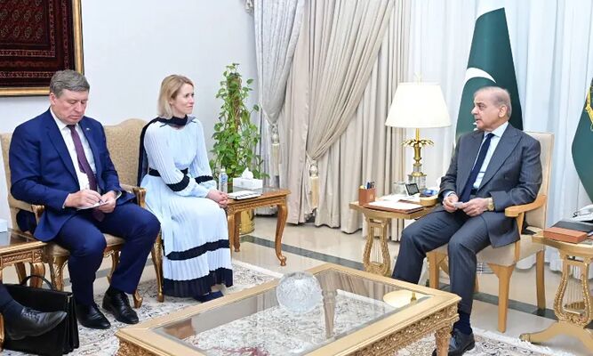 شہباز شریف اور کاجا کالاس کی ملاقات، پاکستان اور یورپی یونین تعاون بڑھانے پر متفق
