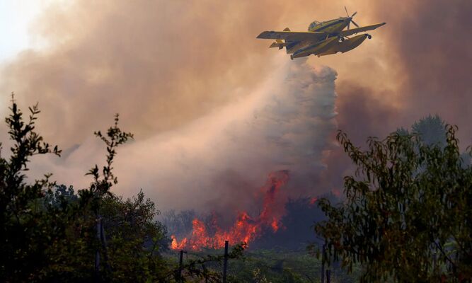 France Spain wildfires
